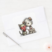 Kawaii Valentine Character 3 Inch Sticker – Cute L (Envelop)