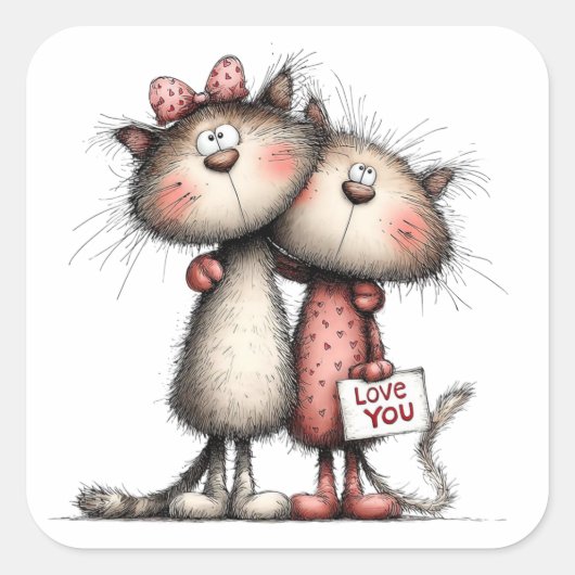 Kawaii Valentine Character 3 Inch Sticker – Cute L (Voorkant)