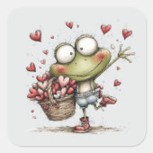 Kawaii Valentine Character 3 Inch Sticker – Cute L (Voorkant)