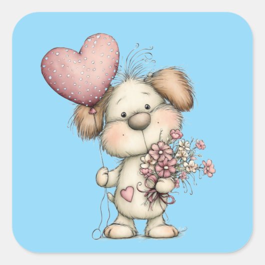 Kawaii Valentine Character 3 Inch Sticker – Cute L (Voorkant)