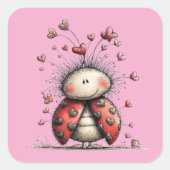 Kawaii Valentine Character 3 Inch Sticker – Cute L (Voorkant)