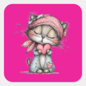 Kawaii Valentine Character 3 Inch Sticker – Cute L (Voorkant)