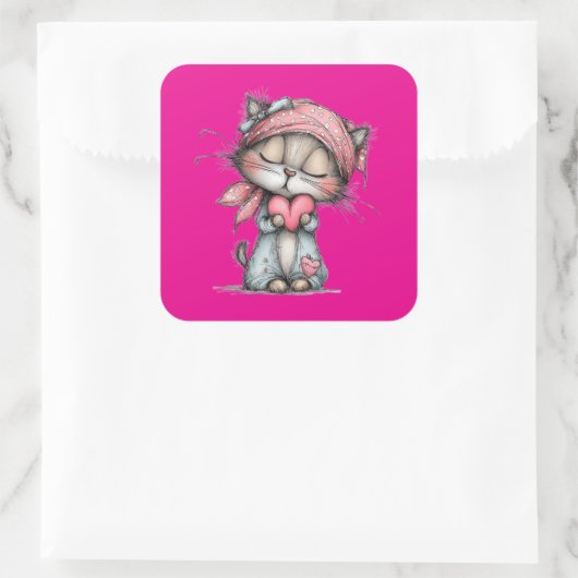 Kawaii Valentine Character 3 Inch Sticker – Cute L (Tas)