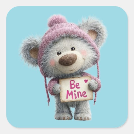 Kawaii Valentine Character 3 Inch Sticker – Cute L (Voorkant)