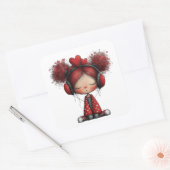 Kawaii Valentine Character 3 Inch Sticker – Cute L (Envelop)