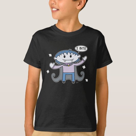 Kawaii Vampire - Kinder Donkere T-shirt (Voorkant)