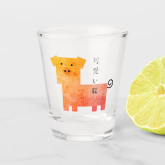 kawaii varken shot glas