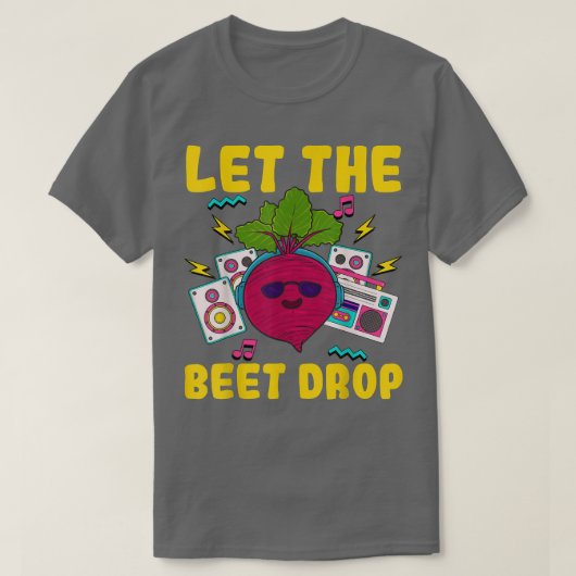 Kawaii Vegetable Pun Vegan Music Lovers Beet Pun T-shirt (Design voorkant)