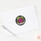 Kawaii Veggie Salade Beet Ronde Sticker (Envelop)