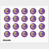 Kawaii verfkwast ronde sticker (Vel)