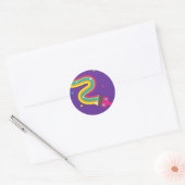 Kawaii verfkwast ronde sticker (Envelop)