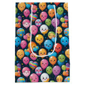 Kawaii verjaardag ballon patroon medium cadeauzakje (Achterkant)