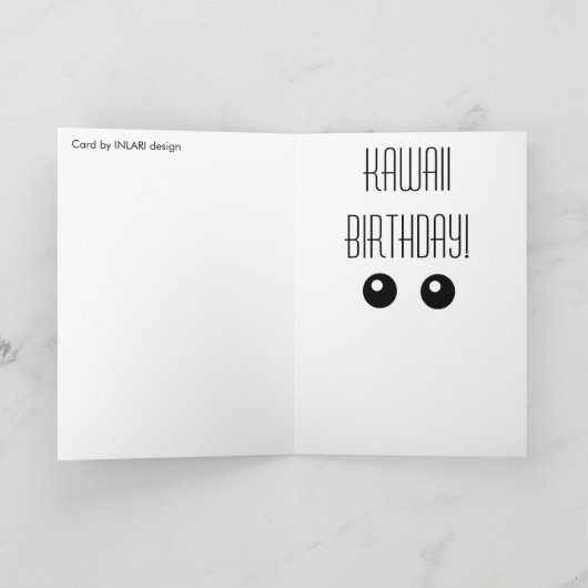 Kawaii verjaardag! kaart (Binnen)