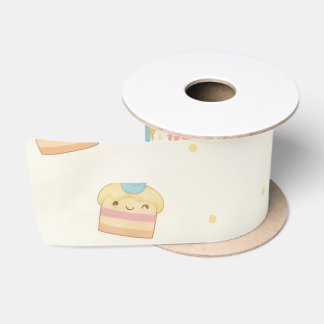 Kawaii Verjaardag - Mooie Taart en Cupcakes Satijnen Lint