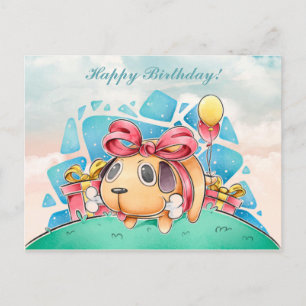 Kawaii verjaardagskaart briefkaart