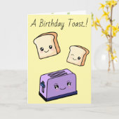 Kawaii Verjaardagstoast Schattige Liefde Harten Vo Kaart (Gele Bloem)