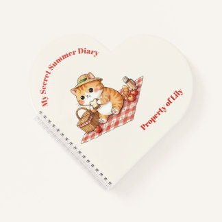 Kawaii Vintage Gemberkat Geheime Zomer Agenda Noti