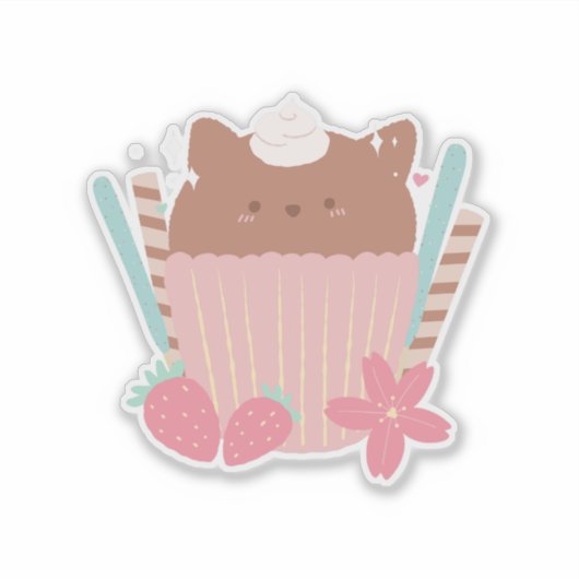Kawaii Vinyl Sticker (Voorkant)