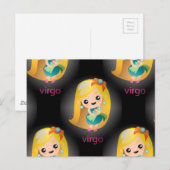 kawaii virgo briefkaart (Voorkant / Achterkant)
