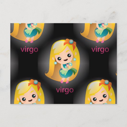 kawaii virgo briefkaart (Voorkant)