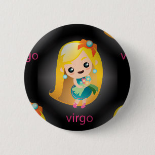 kawaii virgo ronde button 5,7 cm
