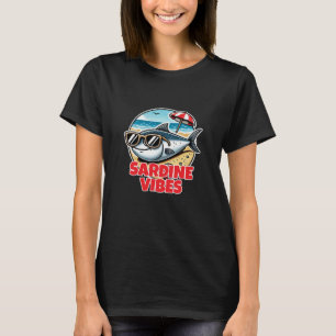 Kawaii Vis en zeevruchten: Schattigee Sardines T-shirt