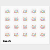 Kawaii Vissenstickers Ronde Sticker (Vel)