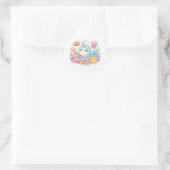 Kawaii Vissenstickers Ronde Sticker (Tas)