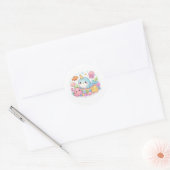 Kawaii Vissenstickers Ronde Sticker (Envelop)