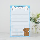 Kawaii Vizsla Stationery Briefpapier (Staand voorkant)