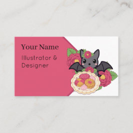 Kawaii Vleermuis en Camellia Koekjesbord Visitekaartje
