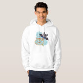 Kawaii Vleermuis en Hydrangea Theetijd Hoodie (Voorkant volledig)