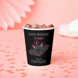 Kawaii Vleermuis Halloween Verjaardagsfeestje Papieren Bekers