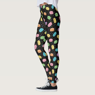 Kawaii voedsel pastel Franse macarons patroon Leggings