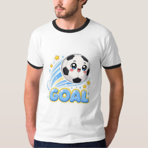 Kawaii Voetbal GOAL Mooie Cartoon Sport T-Shirt