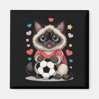 Kawaii Voetbal Kat Gewoon Meisje Dat Birman Winni  Magneet
