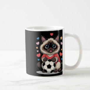 Kawaii Voetbal Kat Gewoon Meisje Dat Van Birman Wi Koffiemok