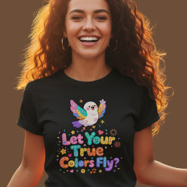 Kawaii Vogel Echte Kleuren Vliegen Citaat T-shirt
