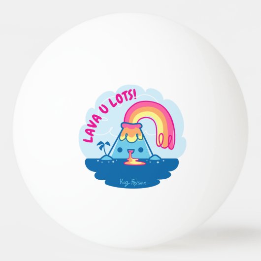 Kawaii Volcano Pingpongbal (Voorkant)