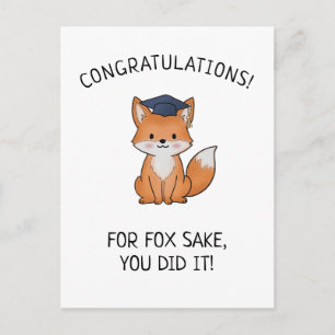 Kawaii Vos Punt Nieuw Afgestudeerd Afstudeer Punti Briefkaart