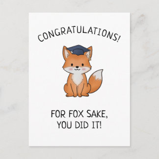 Kawaii Vos Punt Nieuw Afgestudeerd Afstudeer Punti Briefkaart