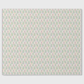 Kawaii Vredige Kerstpatroon Cadeaupapier (Vlak)