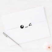 KAWAII VRIEND SCHATTIGE WINKY RONDE STICKER (Envelop)