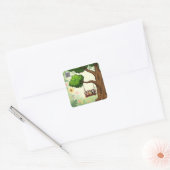 Kawaii Vrienden op een Swing Sticker (Envelop)