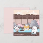 Kawaii-vriendenkaart Feestdagenkaart (Voorkant / Achterkant)