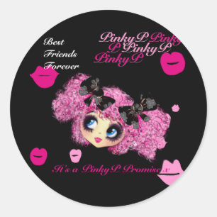 Kawaii vriendinnetjes, beste vrienden voor altijd  ronde sticker