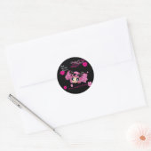 Kawaii vriendinnetjes, beste vrienden voor altijd  ronde sticker (Envelop)