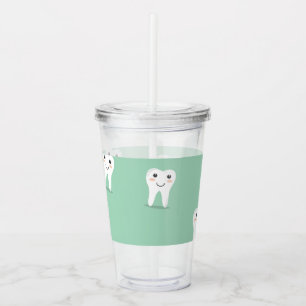 Kawaii vrolijke tand acryl drinkbeker