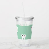 Kawaii vrolijke tand acryl drinkbeker (Links)