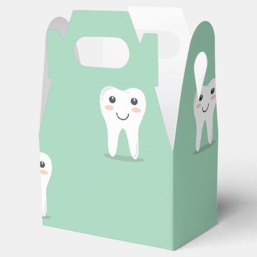 Kawaii vrolijke tand bedankdoosjes (Geopend)